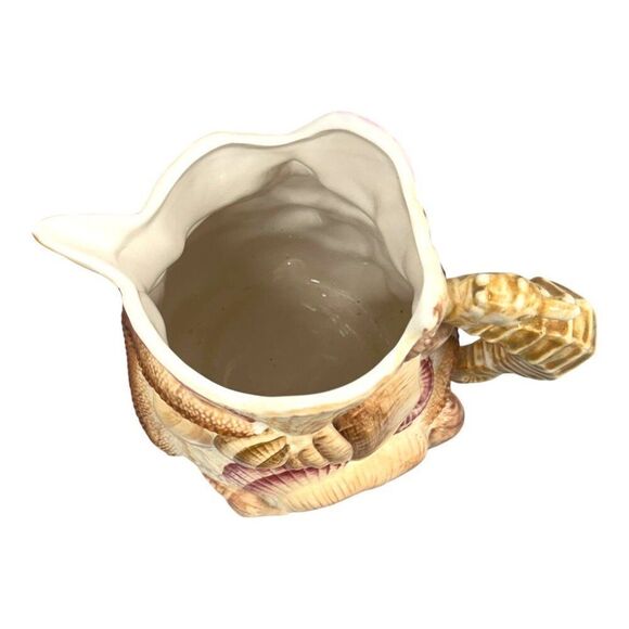 Pacific Rim Undersea Ceramic Pitcher Seahorse Starfish Sea Shells 2qt Nautical - Picture 2 of 6